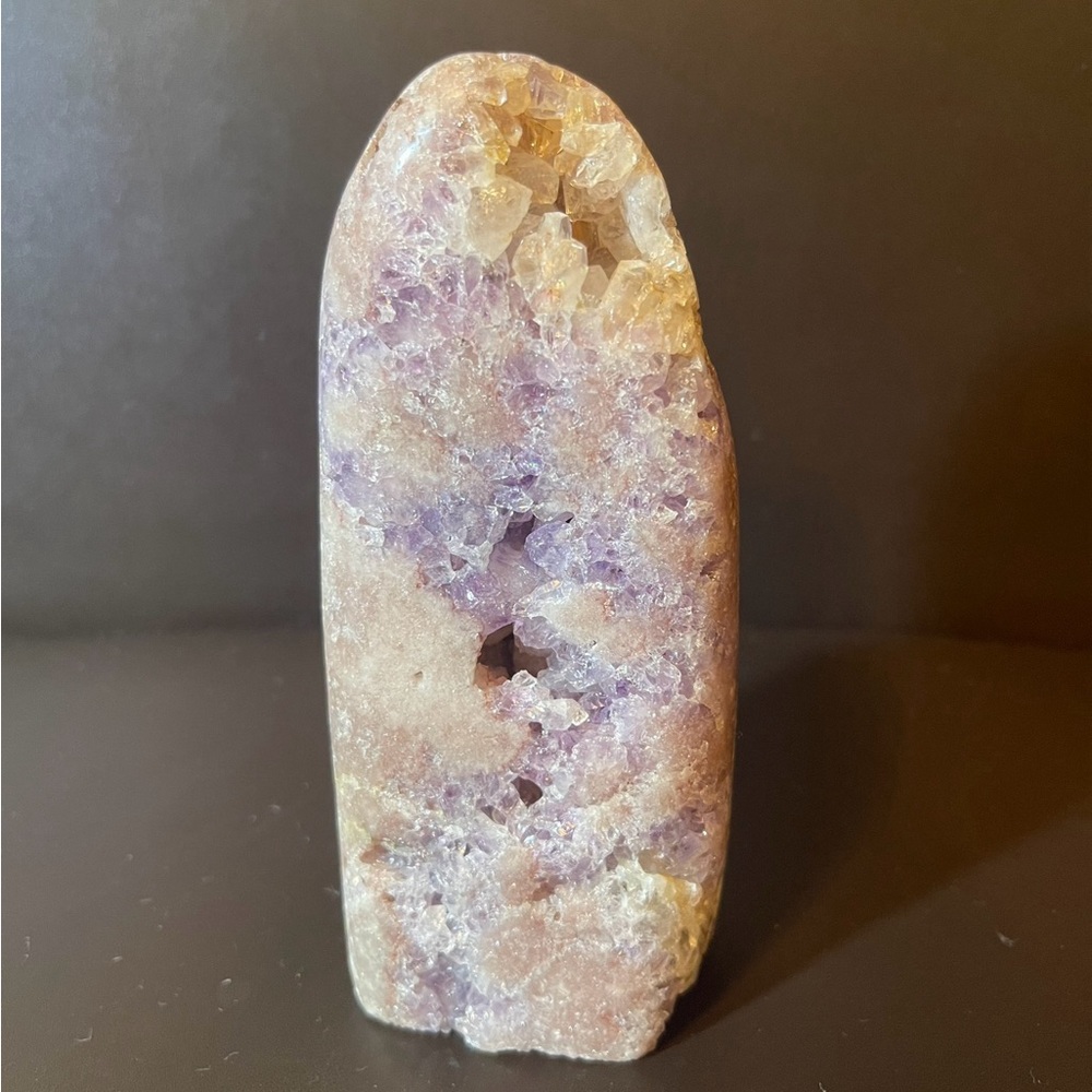 Amethyst Tower With Druzy. 477 gr, 16.84 oz, 1.051 lb